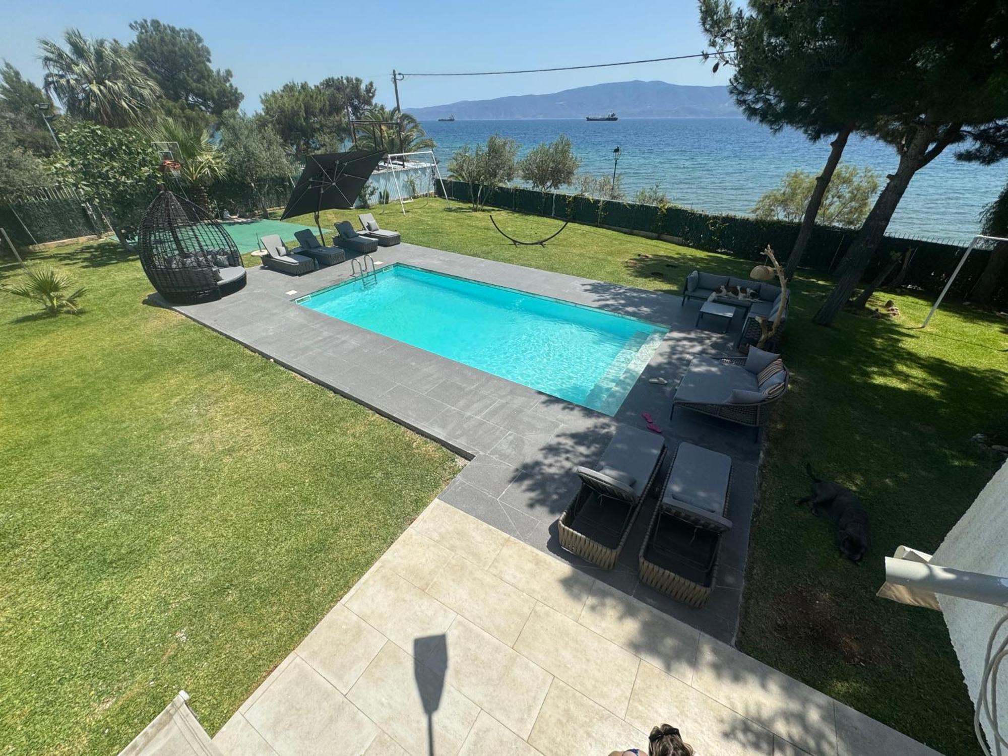 Zoza Luxury Villa Isthmia By The Sea With Private Pool Kalamáki Esterno foto